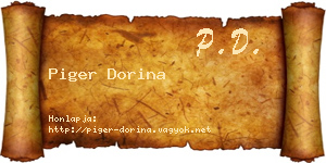 Piger Dorina névjegykártya